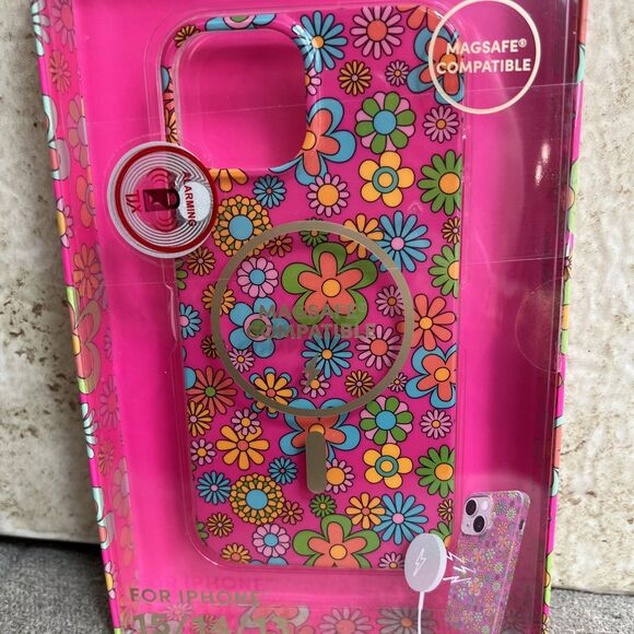 xo poppy iPhone 15/14/13 Case MAGSAFE Compatible Hippie Flower Power New In Box - Picture 2 of 5